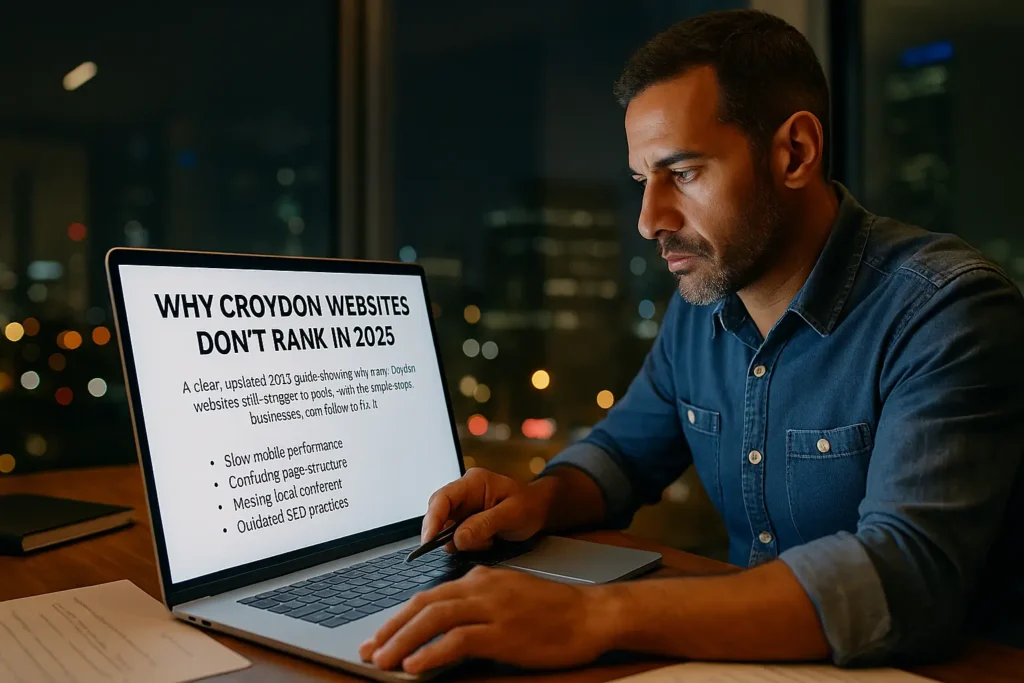 client website in croydon not ranking